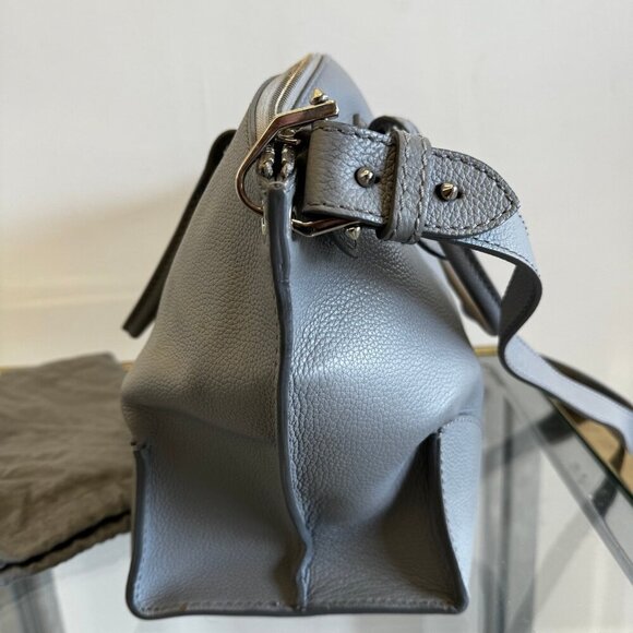 Alexander McQueen Legend Pebbled Leather Oversized Tote Satchel, Grey. LIKE NEW - Picture 6 of 16